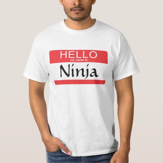 Hallo ist mein Name Ninja T-Shirt (Vorderseite)