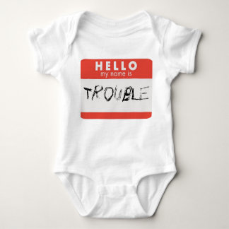 Hallo ist mein Name Problem-Shirt Baby Strampler