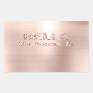 Hallo ist mein Name Rechteckiger Aufkleber