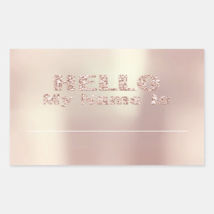 Hallo ist mein Name Rechteckiger Aufkleber