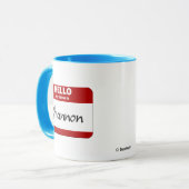 Hallo ist mein Name Rhiannon (rot) Tasse (Vorderseite Links)