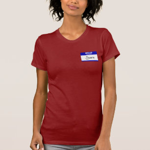 Hallo ist mein Name Sara (blau) T-Shirt