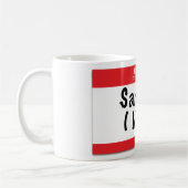 Hallo ist mein Name….Sara keine "h-" Tasse (Links)