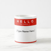 Hallo ist mein Name Schale Kaffeetasse (Mittel)