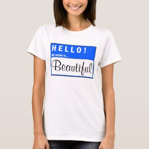Hallo ist mein Name schöner Spaß-T - Shirt