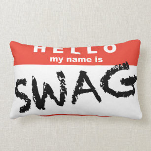 Hallo ist mein Name Swag-Kissen Lendenkissen