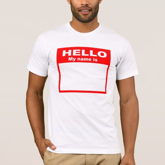 Hallo ist mein Name T-Shirt (Vorderseite)