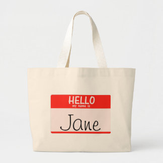 Hallo ist mein Name _____Tasche Jumbo Stoffbeutel