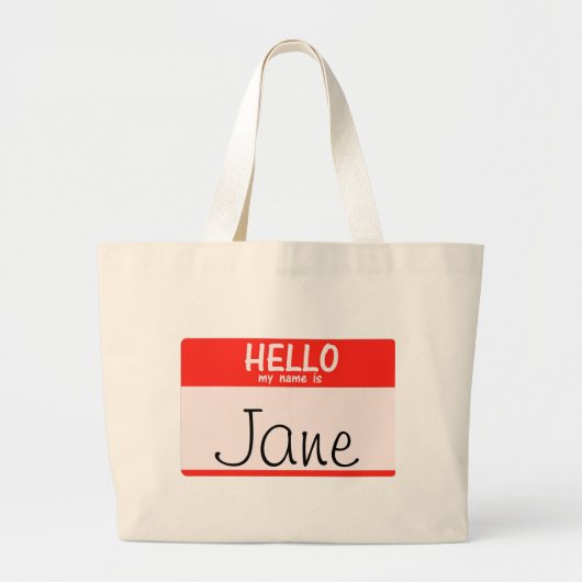 Hallo ist mein Name _____Tasche Jumbo Stoffbeutel (Vorne)