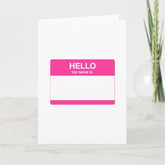 Hallo, ist mein Name Umbau Karte (Vorderseite)