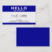 hallo ist mein Name Visitenkarte (Vorne/Hinten)