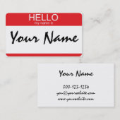 Hallo ist mein Name Visitenkarte (Vorne/Hinten)