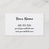 Hallo ist mein Name Visitenkarte (Rückseite)