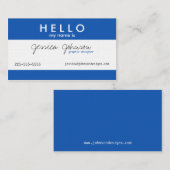 Hallo ist mein Name Visitenkarte (Vorne/Hinten)