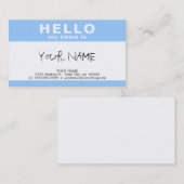 hallo ist mein Name: Visitenkarte (Vorne/Hinten)