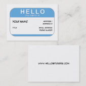 Hallo ist mein Name Visitenkarte (Vorne/Hinten)