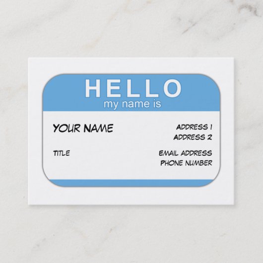 Hallo ist mein Name Visitenkarte (Vorderseite)
