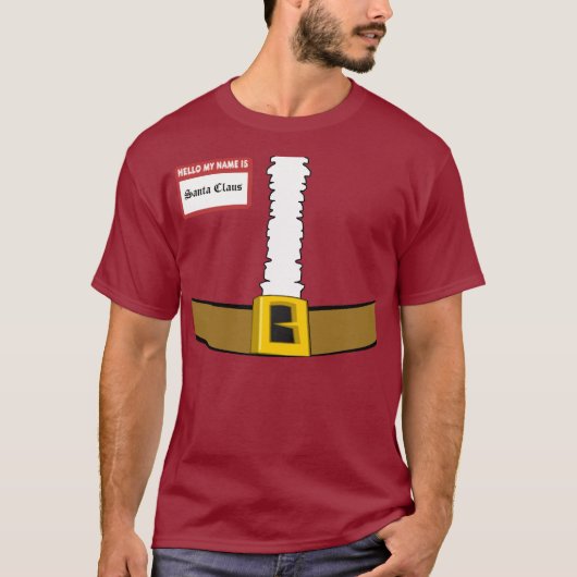 Hallo ist mein Name Weihnachtsmann, Anzugs-, T-Shirt (Vorderseite)
