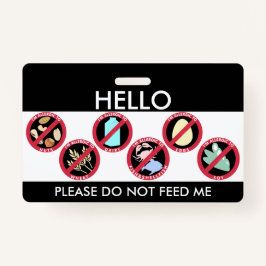 Hallo ist mein Name zum kundenspezifischen Ausweis