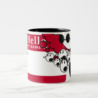 hallo ist mein Name Zweifarbige Tasse