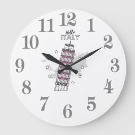 Hallo Italien Große Wanduhr