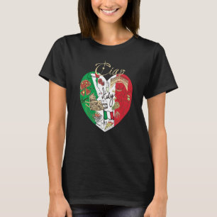 Hallo Italien Süßes Italien Grafikflagge Herz Cool T-Shirt