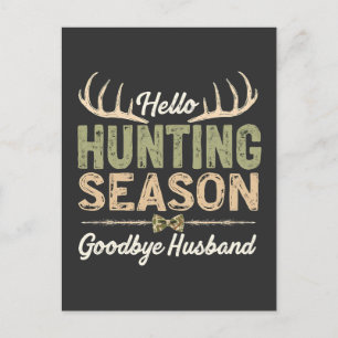 Hallo Jagdsaison, Auf Wiedersehen! Postkarte