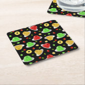 Hallo Jello Untersetzer - auf schwarz (angewinkelt)