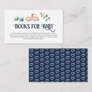 Hallo Junge Baby Shower Bücher für Baby Begleitkarte