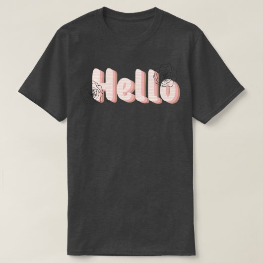 Hallo Kalligrafie 1 T-Shirt (Design vorne)