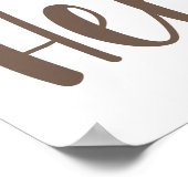 Hallo Kalligraphie Fether Willkommenspender Poster (Ecke)