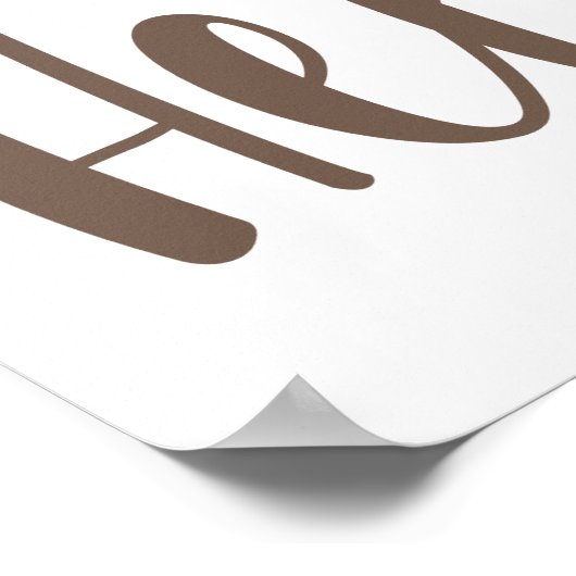 Hallo Kalligraphie Fether Willkommenspender Poster (Ecke)