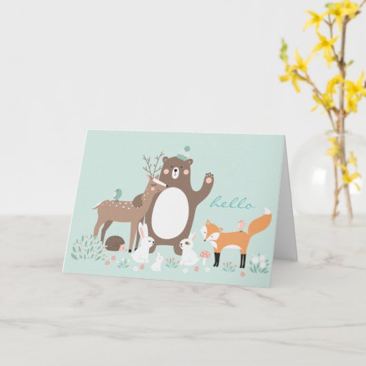 Hallo Karte (Gelbe Blume)