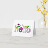 Hallo Karte (Gelbe Blume)