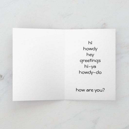 Hallo ... Karte (Innenseite)