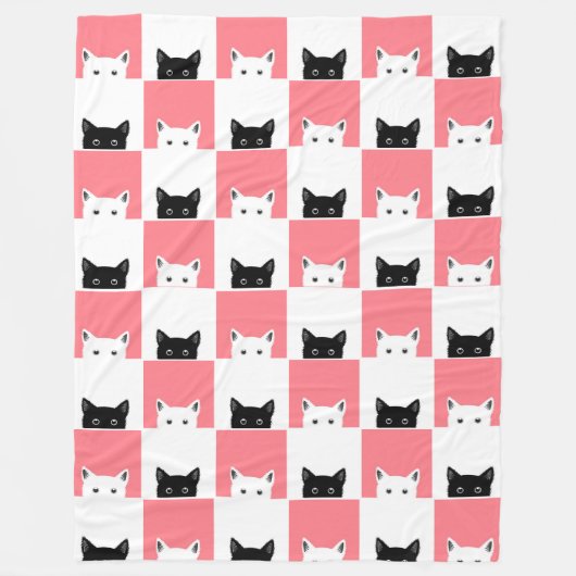 Hallo Katzen 60x80 Fleece Blanket (Vorderseite)
