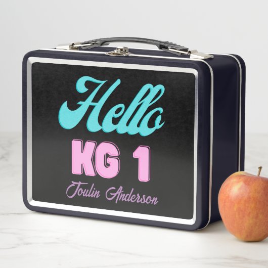 Hallo KG1, zurück zur Schule Metall Brotdose (Beispiel)