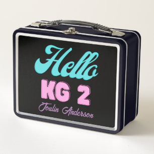 Hallo KG2, zurück zur Schule Metall Brotdose