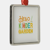 Hallo Kinder Garden Teacher Ornament Aus Metall (Rechts)