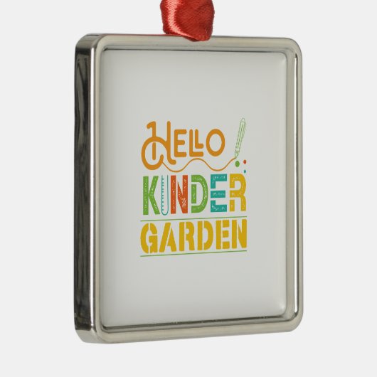 Hallo Kinder Garden Teacher Ornament Aus Metall (Rechts)