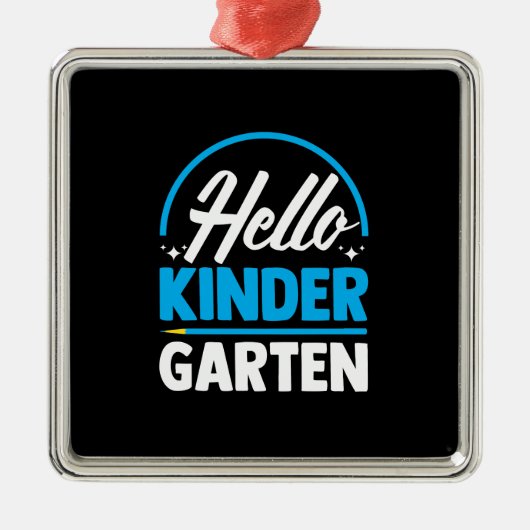 Hallo Kinder Garten Ornament Aus Metall (Vorne)
