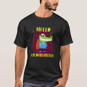 Hallo Kindergarten Alligator Reptilien Zoo Teiche T-Shirt