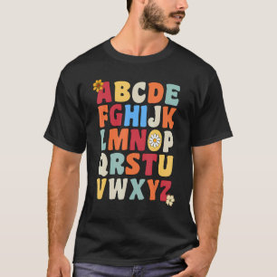 Hallo Kindergarten Alphabet ABCs Vorschule Vintage T-Shirt