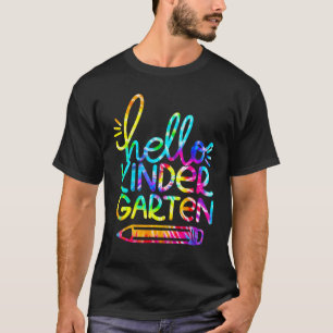 Hallo Kindergarten Bleistift Zurück zur Schule Leh T-Shirt