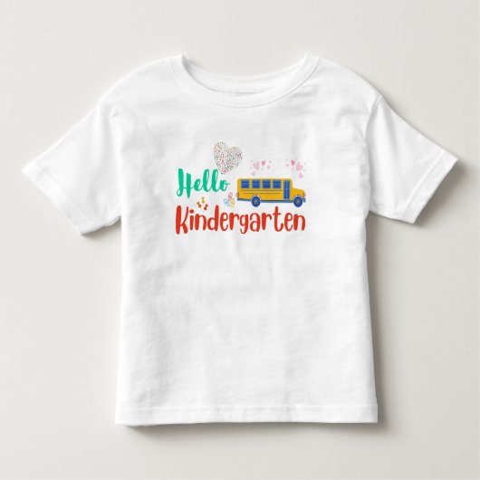 Hallo Kindergarten, erster Schultag Kleinkind T-shirt (Vorderseite)