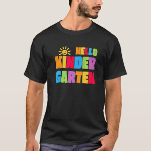 Hallo Kindergarten Erster Schultag Lehrer Schüler T-Shirt