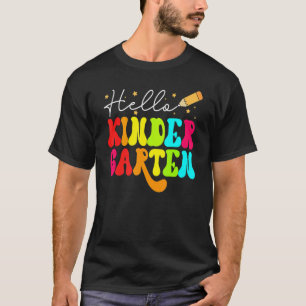 Hallo Kindergarten Erster Schultag Lehrer Stu T-Shirt