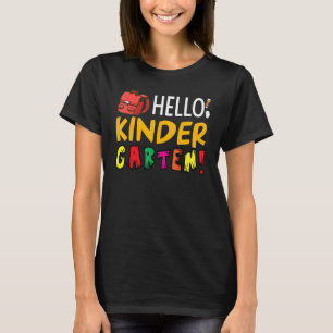 Hallo Kindergarten Erster Schultag Zurück zur Schu T-Shirt