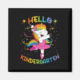 Hallo Kindergarten Erster Tag Zurück zur Schule Ei Magnet