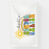 Hallo Kindergarten für Jungs und Mädchen Baby Banner (Vertikal)